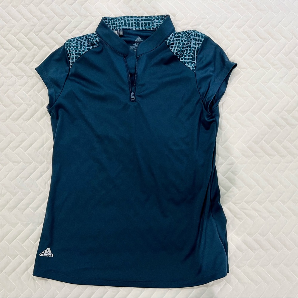 ADIDAS YOUTH PRIMEGREEN POLO GOLF TENNIS SHIRT NAVY 11-12Y/152